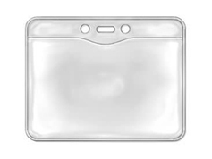 1815-1121 BRADY PEOPLE ID, BADGE HOLDER, HORIZONTAL TOP LOAD CLEAR EARTH FRIENDLY HOLDER WITH SLOT/CHAIN HOLES, PACK OF 100