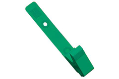 2115-2004 BPI, MOQ 100, GREEN PLASTIC STRAP CLIP WITH KNURLED THUMB-GRIP