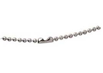 2125-1500 "BRADY PEOPLE ID, NCNR, NICKEL-PLATED STEEL BEADED NECK CHAIN WITH CONNECTOR, LENGTH 30", BEAD SIZE NO. 3, BAG OF 100, PIECED AND SOLD IN FULL BAGS ONLY"