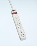 TLP602 TRIPP-LITE SURGE ENTRY LEVEL TRIPP-LITE, SURGE PROTECTOR/SUPPRESSOR 6 OUTLETS 2" CORD 750 JOULES, HOLDS 3 TRANSFORMERS