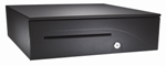 T320-BL1616-M1 Series 100, Cash Drawer (Adjustable Media Slot, 320 MultiPRO Interface and 16 inch x 16 inch with European Till) - Color: Black APG 100 C-DRWR MULTI 24V (REQ.CBL) EURO TILL BLK APG, S100, HEAVY DUTY CASH DRAWER, MULTIPRO 24V, BLACK, 16X16, ADJUSTABLE DUAL MEDIA SLOTS, EUROPEAN TILL, REQUIRES CABLE<br />SERIES 100 CASH DRAWER