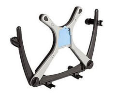 5501-124 Laptop Holder Accessory with VESA<br />HAT DESIGN WORKS, OFFICE MOUNTS: LAPTOP TABLET HOLDER BRACKET, SILVER