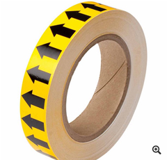 91424 BPI, NCNR, BLACK AND YELLOW PIPE MARKER TAPE WITH ARROWS