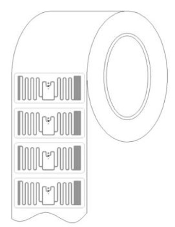 ALN-9720-90WRW ALIEN, HISCAN, RFID TAG, ROTATED, G2, H4, WHITE WET INLAY, 15K TAG PER ROLL +/-10%, PRICED PER TAG