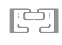 ALN-9726-90WRW-T ALIEN, SPIDER TEST RFID TAGS, ROTATED,WHITE, WET INLAY, H4, 1000 TAGS PER ROLL SOLD BY ROLL