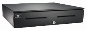 JB320-1-BL1816-K10 APG, SERIES 4000, CASH DRAWER, PRINTER DRIVEN INTERFACE, 18X16, 5 BILL 5 COIN, BLACK, KEYED A 10, CD-101A CABLE INCLUDED<br />SERIES 4000 CASH DRAWER BL FRONT