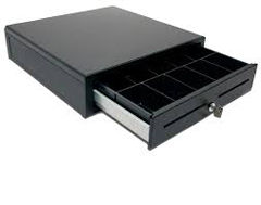 DL320-1-BL410-B5 Minota 16"x16" (410 mm) Black, 4x8 Canadian till, includes removable CD-101A cable and steel inner drawer w removable till<br />Minota 16x16(410mm)Black,4x8 CAD,CD-101A<br />APG, MINOTA CASH DRAWER, REMOVABLE TILL, 16X16, BL FRONT, 320 24V, IF CD-101A CABLE INCLUDED, 4B8C