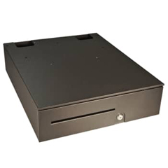 T490A-BL1616-P APG; SERIES 100 CASH DRAWER, POWER OVER ETHERNET, BL FRONT, 16X16.8, TILL INSERT WITH PLASTIC BILL HOLD DOWN