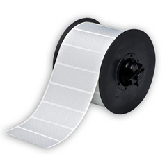 B30-18-438 BPI, NCNR, BRADY B30 SERIES TAMPER EVIDENT METALLIZED POLYESTER LABELS, 1 X 3 IN, 1225 LABELS PER ROLL,