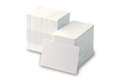 1350-1200 BRADY PEOPLE ID, STANDARD WHITE PVC CARDS, CR80, 30 MIL, VIDEO GRADE. 500 TO A BOX, PRICED BY BOX