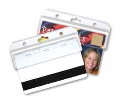 1840-8000 BRADY PEOPLE ID, BADGE HOLDER, EASY ACCESS CARD HOLDER, HALF CARD, SOLD IN BAGS OF 50, PRICED BY BAG