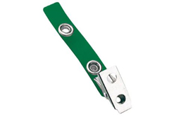 2105-2004 BRADY PEOPLE ID, GREEN 2-HOLE COLORED STRAP CLIP, BAG OF 100