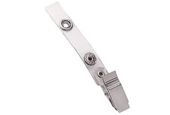 2105-3000 "BRADY PEOPLE ID, CLEAR STRAP CLIP, 2-3/4", W/ KNURLED GRIP CLIP, BAG OF 100"