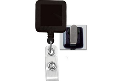 2120-5701 BRADY PEOPLE ID, BLACK BADGE REEL WITH CLEAR VINYL STRAP & SPRING CLIP, BAG OF 25