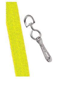 2136-3509 "BRADY PEOPLE ID, YELLOW 5/8", FLAT WOVEN NYLON LANDYARD WITH NICKEL-PLATED SWIVEL HOOK, PAKC OF 101"