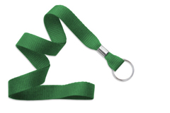 2136-3654 BRADY PEOPLE ID, LANYARD, STANDARD, GREEN, 5/8" FLAT, WITH NICKEL PLATED STEEL 32MM SPLIT RING, MOQ 100, PRICE PER BAG.