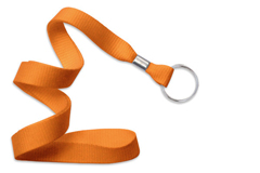 2136-3655 BRADY PEOPLE ID, LANYARD, STANDARD, ORANGE, 5/8" FLAT, WITH NICKEL PLATED STEEL 32MM SPLIT RING, MOQ 100, PRICE PER BAG.