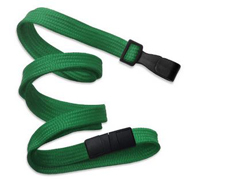 2137-4748 "BRADY PEOPLE ID, GREEN 3/8" BREAKAWAY LANYARD WITH WIDE PLASTIC HOOK, BAG OF 100"