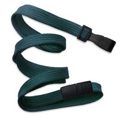 2137-4751 "BRADY PEOPLE ID, TEAL, 3/8" (10MM) BREAKWAY LANYARD WITH WIDE BLACK HOOK, BAG OF 100"