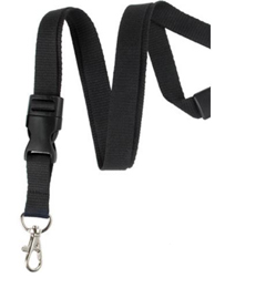 2138-3621 BRADY PEOPLE ID, BLACK DETACHABLE BREAKAWAY LANYARD, BLACK, BAG OF 100