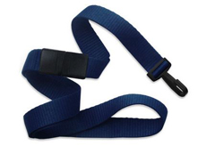 2138-4080 "BRADY PEOPLE ID, NAVY BLUE 5/8" BREAKAWAY LANYARD WITH NARROW "NO-TWIST" PLASTIC HOOK, BAG OF 1000"