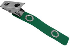 505-SDC-GRN BRADY PEOPLE ID, GREEN 2-HOLE COLORED STRAP CLIP, BAG OF 100