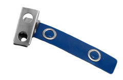 505-SDC-RBLU BRADY PEOPLE ID, ROYAL BLUE 2-HOLE COLORED STRAP CLIP, BAG OF 100