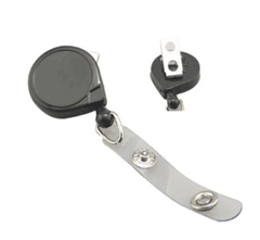 509-MB-BLK BPI, NCNR BADGE REEL, BLACK, MINI-BAK WITH STRAP AND SWIVEL, 25 COUNT PER PACKAGE