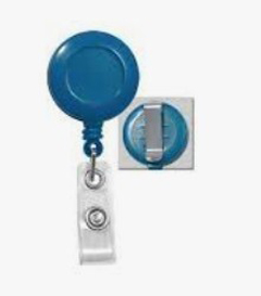 525-TR-RBLU BPI, BADGE REEL, TRANS BLUE, CLEAR STRAP, NO STICKER, 100 PER BAG, PRICED PER BAG