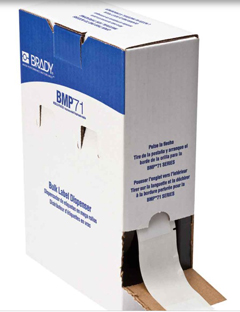 M6-33-427 BPI, NCNR, SELF LAMINATING VINYL WRAP AROUND WIRE AND CABLE LABELS, FOR M6, M7 PRINTERS, 4 X 1.5" WHITE, 100 LABELS