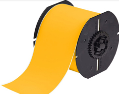 B30C-2250-569-YL BPI, LOW HALIDE MULTI PURPOSE POLYESTER LABEL TAPE FOR B30, 2.25 IN, YELLOW, 100FT