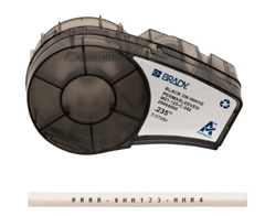 M21-125-C-342 BPI, NCNR PERMASLEEVE HEAT SHRINK WIRE AND CABLE LABELS WITH RIBBON FOR M21 PRINTERS, 1/8 IN DIA, BLACK ON WHITE, 7 FEET