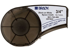 M21-750-499 "BRADY PEOPLE ID, BMP21 PLUS SERIES MULTI-PURPOSE NYLON LABELS WITH RIBBON, 0.75", 16 FEET"