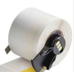 M6-32-427-YL BRADY PEOPLE ID, SELF-LAMINATING VINYL WRAP AROUND WIRE AND CABLE LABELS FOR M6 AND M7 PRINTERS, 1.5" X 1.5", YELLOW, ROLL OF 250 LABELS