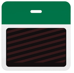 T5905A BPI, TEMP BADGE, 3X3 CLIP ON, BACK PART, PANTONE GREEN, PACK OF 1000, USE WITH T6151 FRONT PART