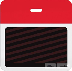 T5903A BRADY PEOPLE ID, SLOTTED EXPIRING BADGE BACK WITH PRINTED RED BAR