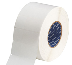 THT-59-492-2-5-SC BPI, NCNR, FREEZERBONDZ ULTRA THIN CRYOGENIC POLYESTER LAB LABELS FOR 1 IN SMALL CORE PRINTERS, .5 X 1, 2500 LABELS