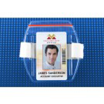 504-ARZW BRADY PEOPLE ID, BADGE HLDR-ARM BAND-ZIPPER CLS-WHITE, PACKED AND SOLD IN UNITS OF 25