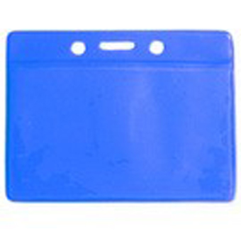1820-3002 BRADY PEOPLE ID, BADGE HOLDER, DATA/CREDIT CARD, BLUE FRAME VINYL BADGE HOLDER, SLOT, PACK OF 100
