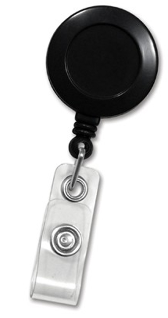 525-I-BLK BRADY PEOPLE ID, ECONOMY BADGE REEL WITH VINYL STRAP AND SLIDE CLIP, BAG OF 25, PIECED AND SOLD IN FULL BAGS ONLY