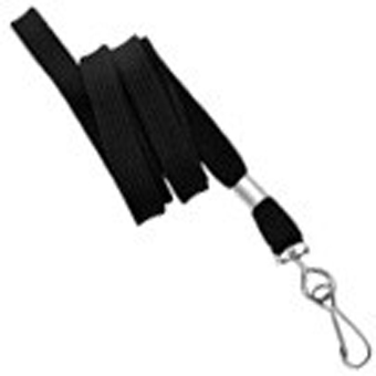 ECO-NF-9S-BLK BRADY PEOPLE ID, 3/8 FLAT NON-BREAKAWAY LANYARD WITH SWIVEL HOOK, PACK OF 100, PEICED AND SOLD IN FULL BAGS ONLY