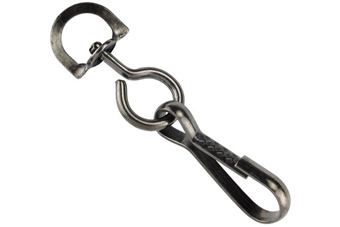 6920-2301 BRADY PEOPLE ID, LANYARD COMPONENT, 3/8" BLACK-OXIDIZED LANYARD HOOK W/ SWIVEL ATTACHMENT, BAG OF 1000, PRICED AND SOLD IN FULL BAGS ONLY