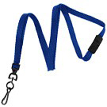 2137-3772 BRADY PEOPLE ID, LANYARD STANDARD, ROYAL, 3/8" BLUE, FLAT WOVEN BREAK-AWAY LANYARD WITH BLACK-OX SWIVEL HOOK, PACK OF 1000 WITH MOQ OF 1 PACK