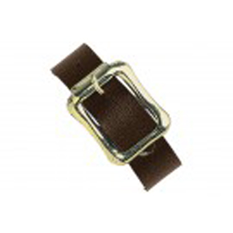 2440-2003 BRADY PEOPLE ID, LUGGAGE ACCESSORY, BROWN, 5 1/2 X 1/2 (140 X 12.5MM), LEATHERETTE LUGGAGE STRAP W/GOLD-TONE, BUCKLE (3 ADJACENT HOLES), BRASS PLATED STEEL, PACKED AND SOLD IN PACKS OF 25