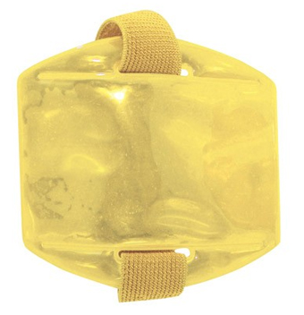 R504-ARNY BRADY PEOPLE ID, REFLECTIVE ARM BAND, ID BADGE HOLDER, YELLOW. 25 PER PACK, PRICED BY PACK