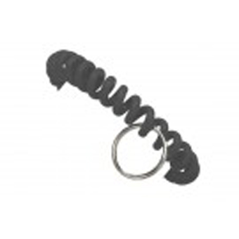 2140-6301 BRADY PEOPLE ID, REFER TO 505-WSR-BLK, SOLD IN PACK OF 250, PRICED PER PACK, RETAINER, BLACK, WRIST COIL W/(25MM) SPLIT RING