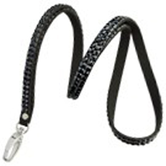 RHN-BLK BRADY PEOPLE ID, RHINESTONE LANYARD, BLACK RHINESTONES ON BLACK LANYARD MATERIAL WITH LOBSTER CLAW PACKED AND SOLD IN UNITS OF 10