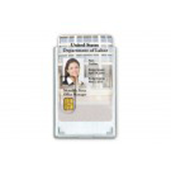 1840-5081 BRADY PEOPLE ID, RIGID SHIELDED  BADGE HOLDER, HOLDS 2 SMART CARDS, SHIELDS SENSITIVE ID DATA, VERTICAL SLOT, PACK OF 100