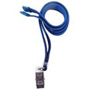 BL-34C-RBLU BRADY PEOPLE ID, 3/8 INCH WIDE ROYAL BLUE LANYARD, BREAKAWAY, U-CLIP FITTING, PACK OF 100