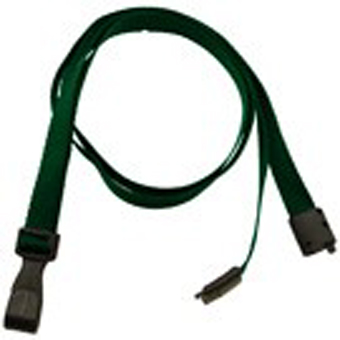 2137-2059 BRADY PEOPLE ID, STANDARD LANYARD, EARTH-FRIENDLY PET, FOREST GREEN, 3/8" (10MM) FLAT ECO WEAVE, WITH BLACK WIDE PLASTIC HOOK AND BREAK-AWAY, PACK OF 100